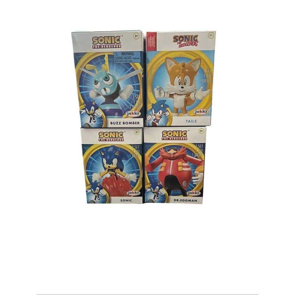 New Jakks Pacific Sonic The Hedgehog Action Figures Set of 4